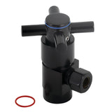 Concord CD43300DX 1/2-Inch FIP x 3/8-Inch OD Comp Anti-Seize Deluxe Quarter-Turn Ceramic Hardisc Cartridge Angle Stop, Matte Black