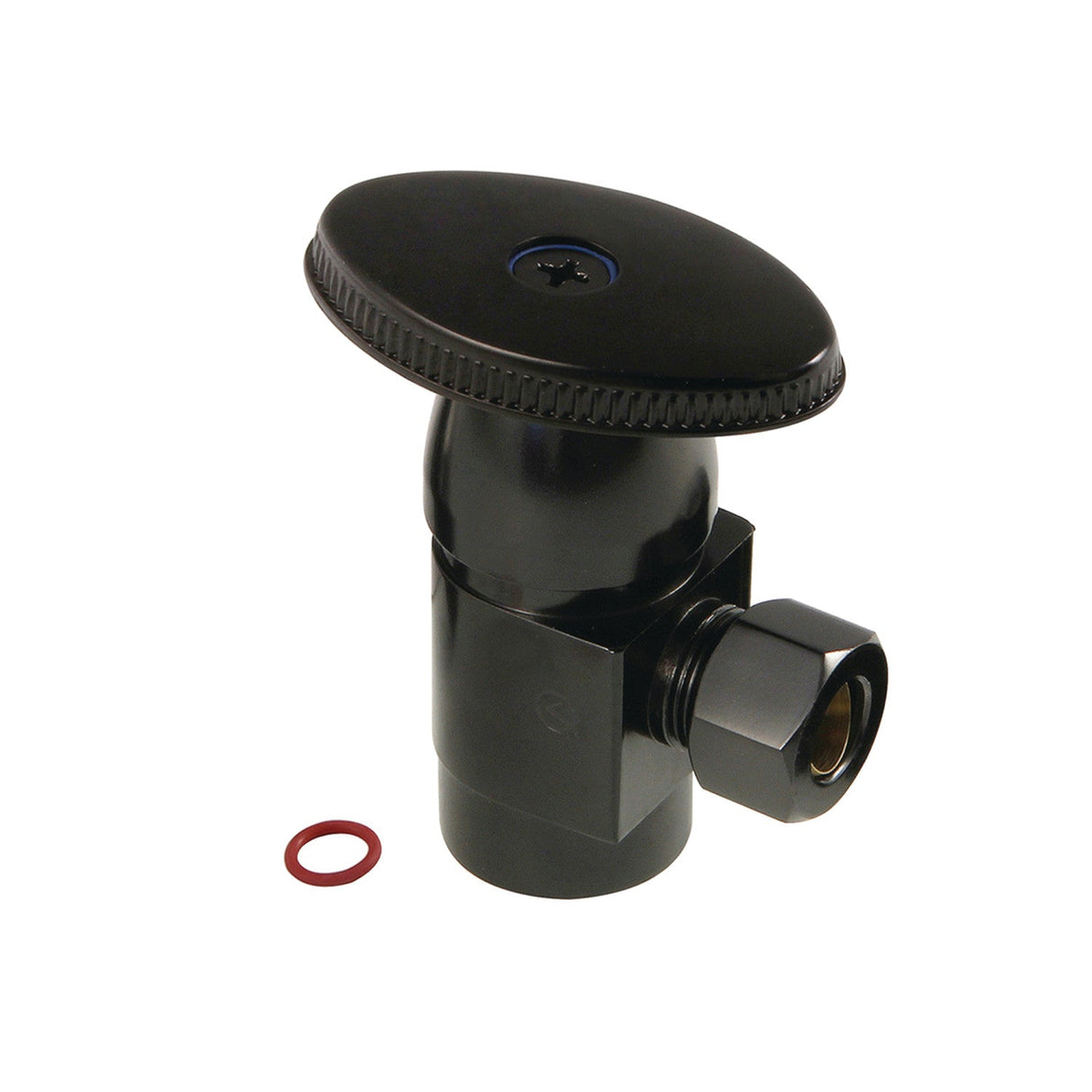 Americana CD43300VA 1/2-Inch FIP x 3/8-Inch OD Comp Anti-Seize Deluxe Quarter-Turn Ceramic Hardisc Cartridge Angle Stop, Matte Black