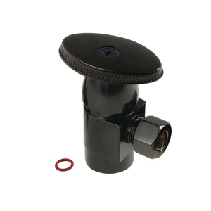 Americana CD43300VA 1/2-Inch FIP x 3/8-Inch OD Comp Anti-Seize Deluxe Quarter-Turn Ceramic Hardisc Cartridge Angle Stop, Matte Black