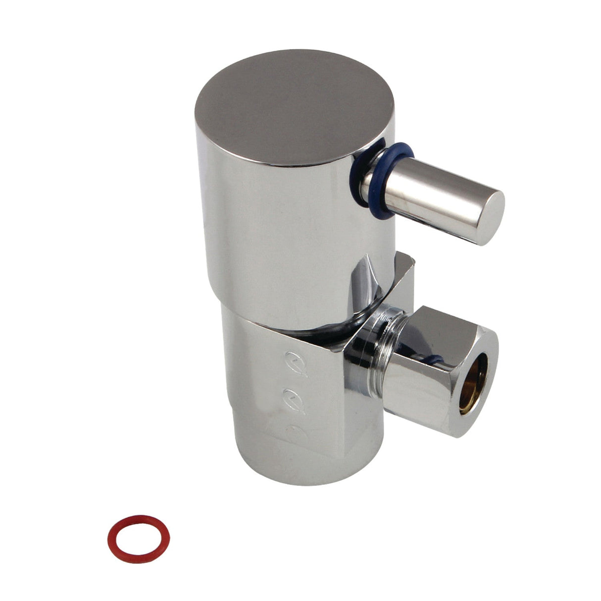 Concord CD43301DL 1/2-Inch FIP x 3/8-Inch OD Comp Anti-Seize Deluxe Quarter-Turn Ceramic Hardisc Cartridge Angle Stop, Polished Chrome