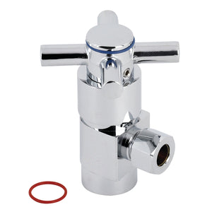 Concord CD43301DX 1/2-Inch FIP x 3/8-Inch OD Comp Anti-Seize Deluxe Quarter-Turn Ceramic Hardisc Cartridge Angle Stop, Polished Chrome