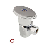 Americana CD43301VA 1/2-Inch FIP x 3/8-Inch OD Comp Anti-Seize Deluxe Quarter-Turn Ceramic Hardisc Cartridge Angle Stop, Polished Chrome