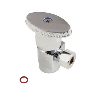 Americana CD43301VA 1/2-Inch FIP x 3/8-Inch OD Comp Anti-Seize Deluxe Quarter-Turn Ceramic Hardisc Cartridge Angle Stop, Polished Chrome