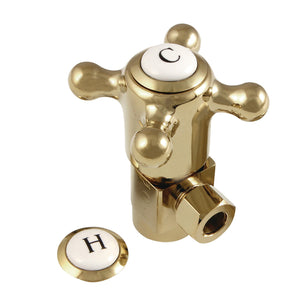 Heritage CD43302BX 1/2-Inch FIP x 3/8-Inch OD Comp Anti-Seize Deluxe Quarter-Turn Ceramic Hardisc Cartridge Angle Stop, Polished Brass