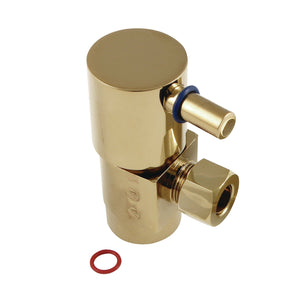 Concord CD43302DL 1/2-Inch FIP x 3/8-Inch OD Comp Anti-Seize Deluxe Quarter-Turn Ceramic Hardisc Cartridge Angle Stop, Polished Brass