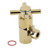 Concord CD43302DX 1/2-Inch FIP x 3/8-Inch OD Comp Anti-Seize Deluxe Quarter-Turn Ceramic Hardisc Cartridge Angle Stop, Polished Brass