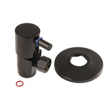 CD43305DLK 1/2-Inch FIP x 3/8-Inch OD Comp Anti-Seize Deluxe Quarter-Turn Ceramic Hardisc Cartridge Angle Stop with Flange, Oil Rubbed Bronze