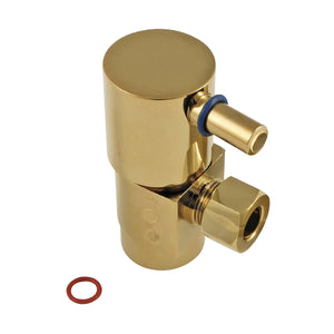 Concord CD43307DL 1/2-Inch FIP x 3/8-Inch OD Comp Anti-Seize Deluxe Quarter-Turn Ceramic Hardisc Cartridge Angle Stop, Brushed Brass