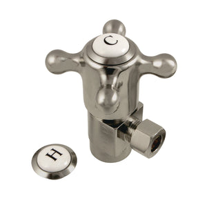 Heritage CD43308BX 1/2-Inch FIP x 3/8-Inch OD Comp Anti-Seize Deluxe Quarter-Turn Ceramic Hardisc Cartridge Angle Stop, Brushed Nickel