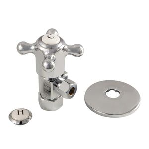 CD53301BXK 5/8-Inch OD Comp x 3/8-Inch OD Comp Anti-Seize Deluxe Quarter-Turn Ceramic Hardisc Cartridge Angle Stop with Flange, Polished Chrome