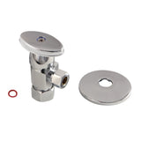 CD53301VAK 5/8-Inch OD Comp x 3/8-Inch OD Comp Anti-Seize Deluxe Quarter-Turn Ceramic Hardisc Cartridge Angle Stop with Flange, Polished Chrome