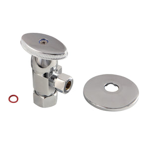 CD53301VAK 5/8-Inch OD Comp x 3/8-Inch OD Comp Anti-Seize Deluxe Quarter-Turn Ceramic Hardisc Cartridge Angle Stop with Flange, Polished Chrome