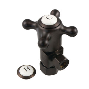 Heritage CD53305BX 5/8-Inch OD Comp x 3/8-Inch OD Comp Anti-Seize Deluxe Quarter-Turn Ceramic Hardisc Cartridge Angle Stop, Oil Rubbed Bronze