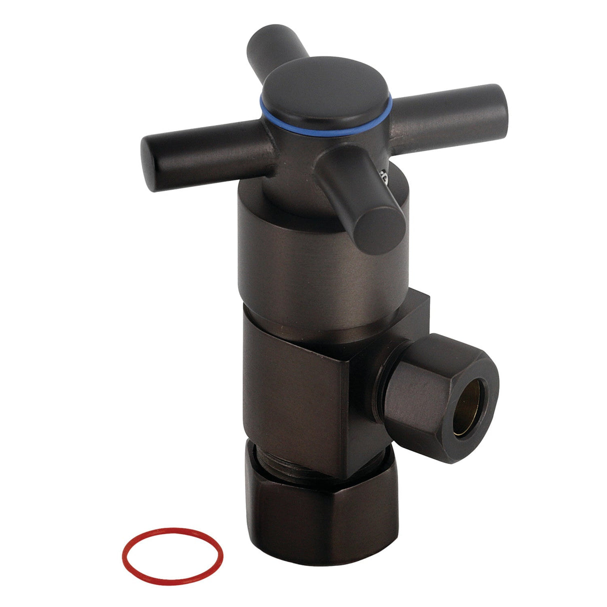 Concord CD53305DX 5/8-Inch OD Comp x 3/8-Inch OD Comp Anti-Seize Deluxe Quarter-Turn Ceramic Hardisc Cartridge Angle Stop, Oil Rubbed Bronze