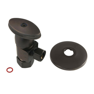 CD53305VAK 5/8-Inch OD Comp x 3/8-Inch OD Comp Anti-Seize Deluxe Quarter-Turn Ceramic Hardisc Cartridge Angle Stop with Flange, Oil Rubbed Bronze