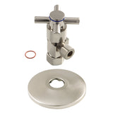CD53308DXK 5/8-Inch OD Comp x 3/8-Inch OD Comp Anti-Seize Deluxe Quarter-Turn Ceramic Hardisc Cartridge Angle Stop with Flange, Brushed Nickel