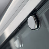 DreamLine Charisma 36 in. D x 60 in. W x 78 3/4 in. H Frameless Bypass Shower Door in Chrome with Right Drain White Base