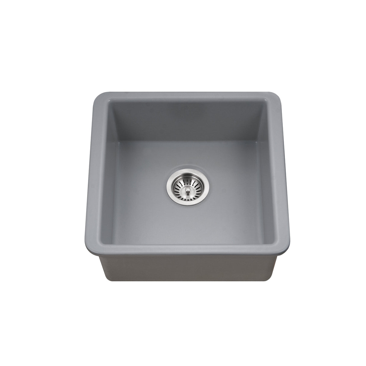 Hamat - CHE-1717BU-MG - Undermount Fireclay Bar Sink, Matte Grey