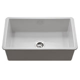 Hamat - CHE-3219SU-MZ - Undermount Fireclay Single Bowl Kitchen Sink, Marble