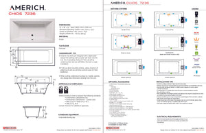 Americh CH7236TA5-BI Chios 7236 - Tub Only / Airbath 5 - Biscuit