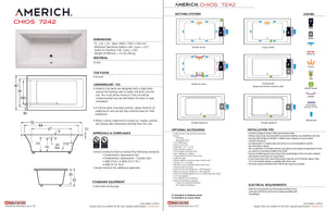 Americh CH7242TA5-BI Chios 7242 - Tub Only / Airbath 5 - Biscuit