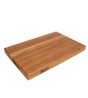 John Boos CHY-R01 Cherry Wood Cutting Board for Kitchen Prep, 1.5 Inch Thick, Large Edge Grain Rectangular Reversible Charcuterie Block, 18" x 12" 1.5" 18X12X1.5 CHY-EDGE GR-REV-