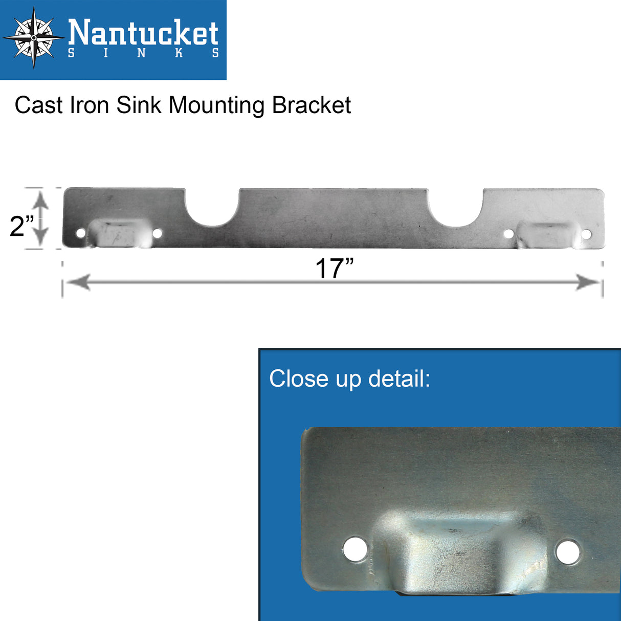 Nantucket Sinks 22-inch Cast Iron Wallmount Utility Sink