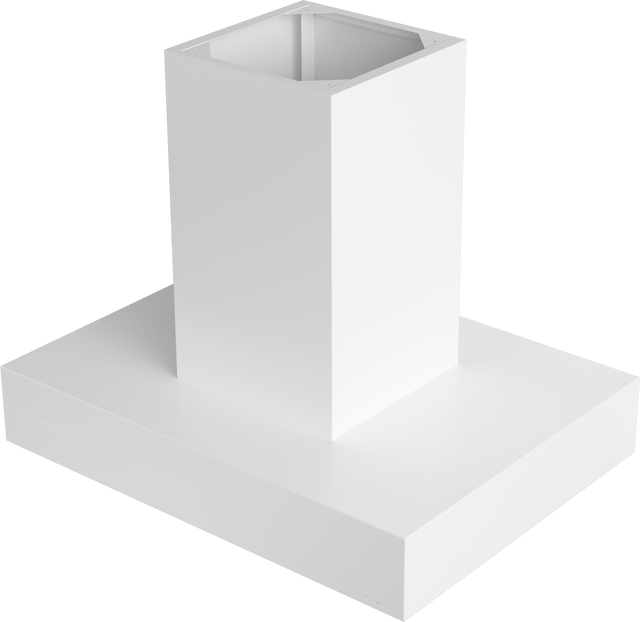 Vent-A-Hood CIEH6-K36 WH 36" 250 CFM Contemporary Island Range Hood with Low-Profile Blower (V-Line), White