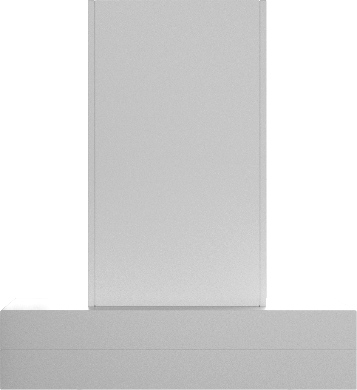 Vent-A-Hood CIEH6-K36 WH 36" 250 CFM Contemporary Island Range Hood with Low-Profile Blower (V-Line), White