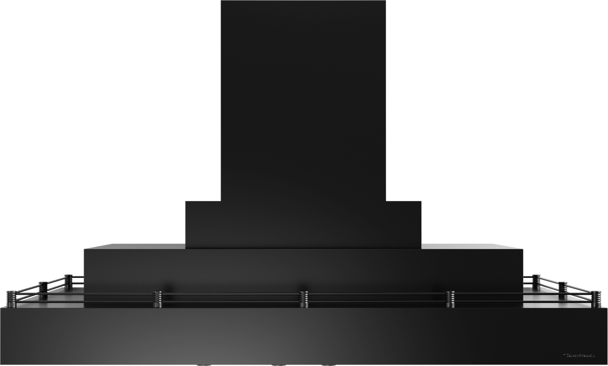 Vent-A-Hood CILH9-2+260 BL 60" 1100 CFM Contemporary Island Range Hood with Double Rectangle, Magic Lung Blower, Black Satin