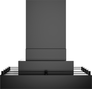 Vent-A-Hood CILH9-2+266 BC 66" 1100 CFM Contemporary Island Range Hood with Double Rectangle, Magic Lung Blower, Black Carbide