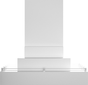 Vent-A-Hood CILH9-248 WH 48" 550 CFM Contemporary Island Range Hood with Double Rectangle, Magic Lung Blower, White