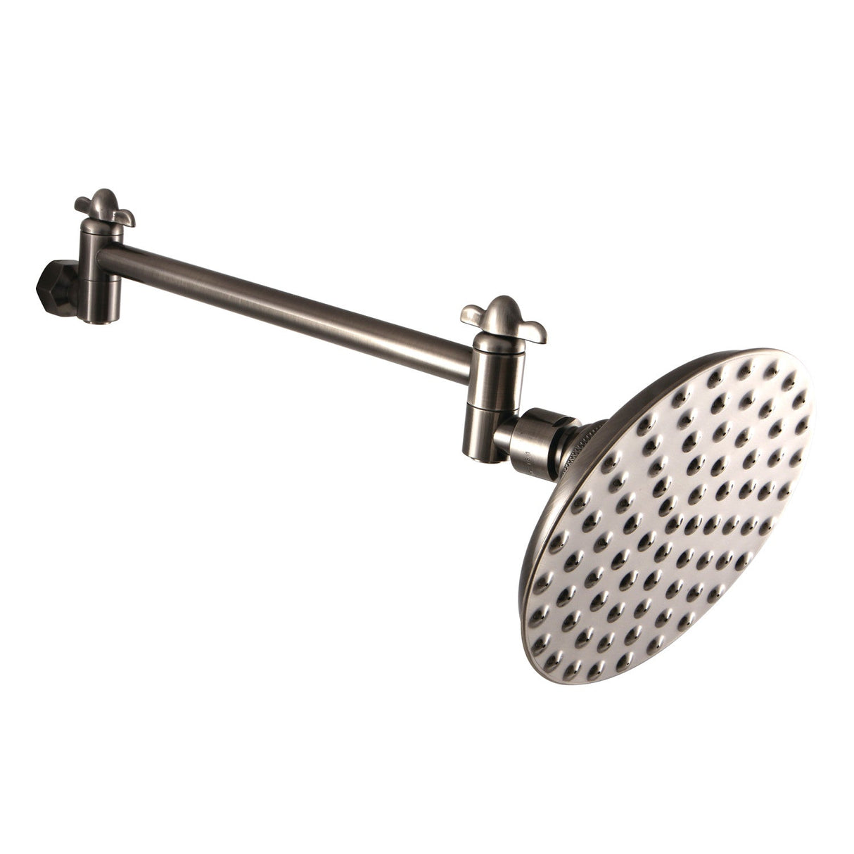 Victorian CK135K4 5-1/4 Inch Brass Shower Head with 10-Inch High-Low Shower Arm, Black Stainless