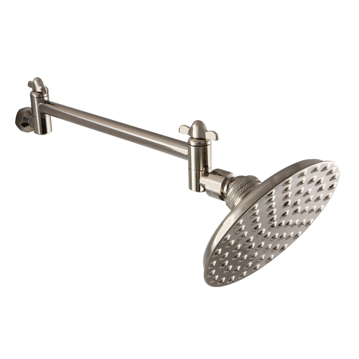 Victorian CK135K6 5-1/4 Inch Brass Shower Head with 10-Inch High-Low Shower Arm, Polished Nickel