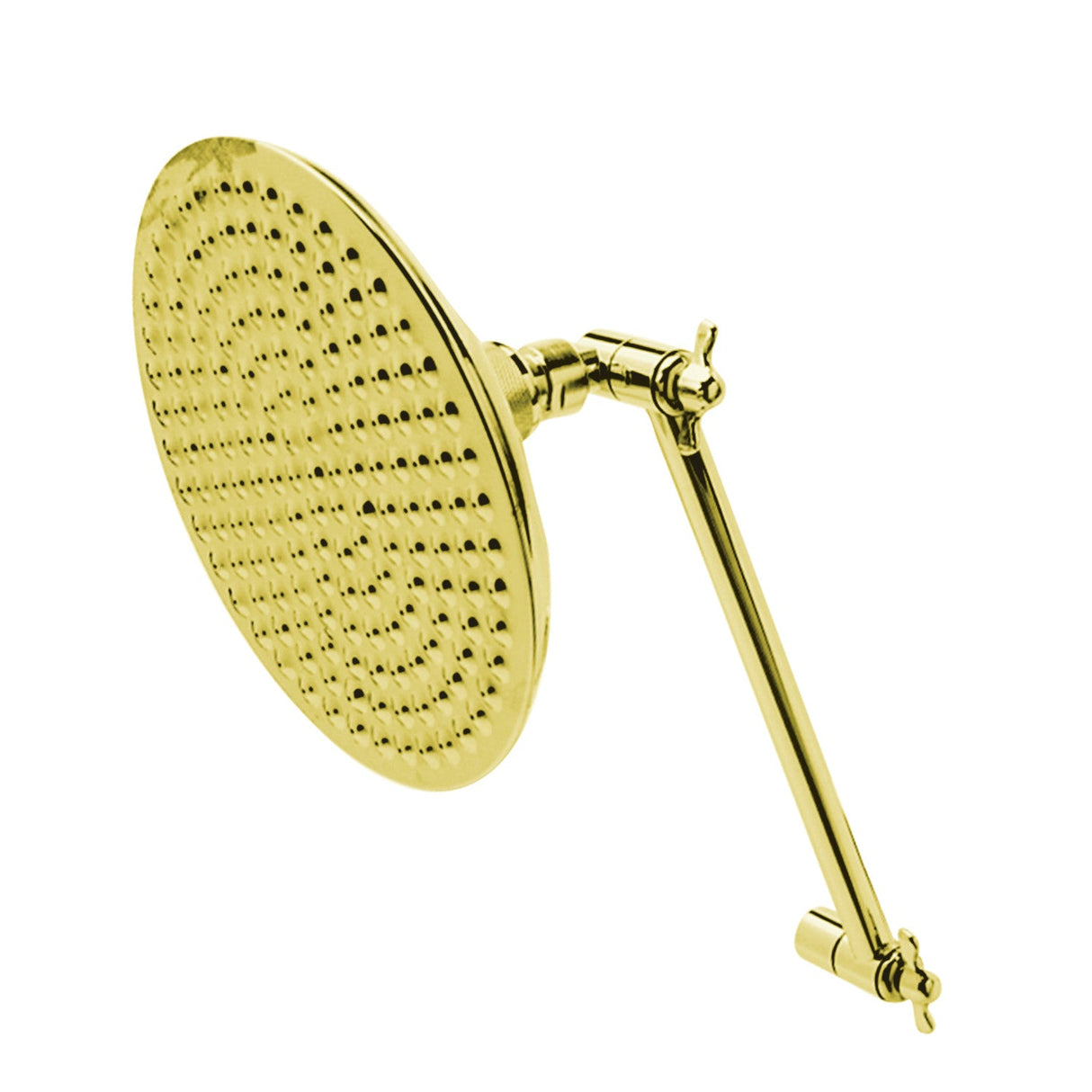 Victorian CK136K2 7-3/4 Inch Brass Shower Head with 10-Inch High-Low Shower Arm, Polished Brass