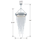 Clarksen 6 Light Polished Nickel Chandelier CLA-A3207-PN-CL-MWP