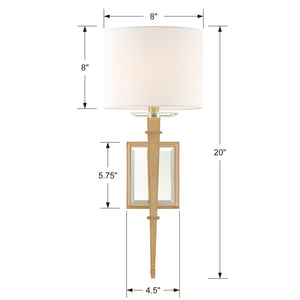 Clifton 1 Light Aged Brass Sconce CLI-231-AG