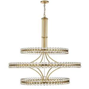 Clover 24 Light Aged Brass Chandelier CLO-8000-AG