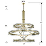 Clover 24 Light Aged Brass Chandelier CLO-8000-AG