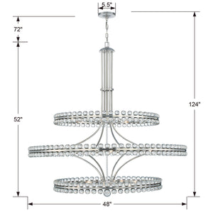 Clover 24 Light Aged Brass Chandelier CLO-8000-AG