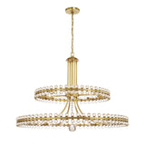 Clover 24 Light Aged Brass Two-tier Chandelier CLO-8890-AG