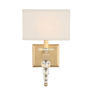 Clover 1 Light Aged Brass Sconce CLO-8892-AG
