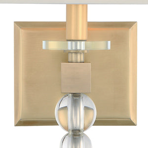 Clover 1 Light Aged Brass Sconce CLO-8892-AG