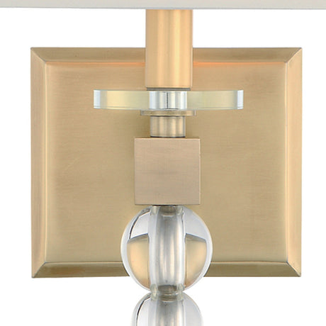 Clover 1 Light Aged Brass Sconce CLO-8892-AG