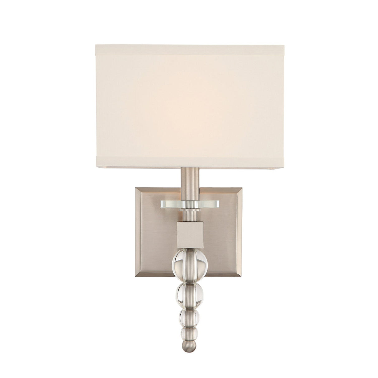 Clover 1 Light Brushed Nickel Sconce CLO-8892-BN