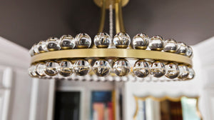 Clover 4 Light Aged Brass Semi Flush Mount CLO-8894-AG