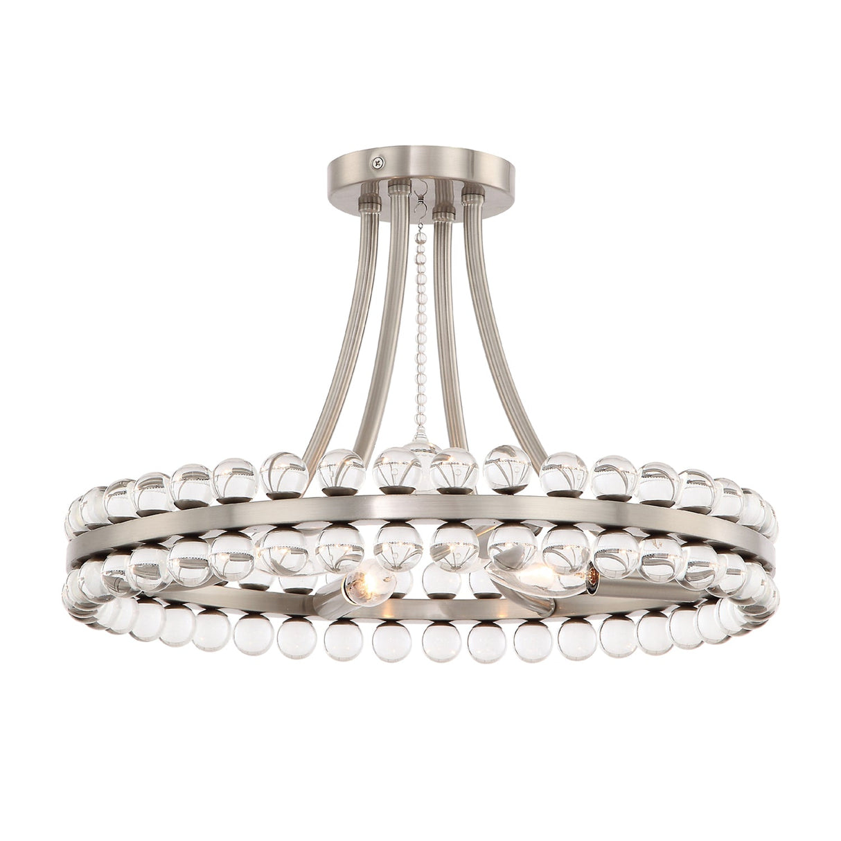 Clover 4 Light Aged Brass Semi Flush Mount CLO-8894-AG