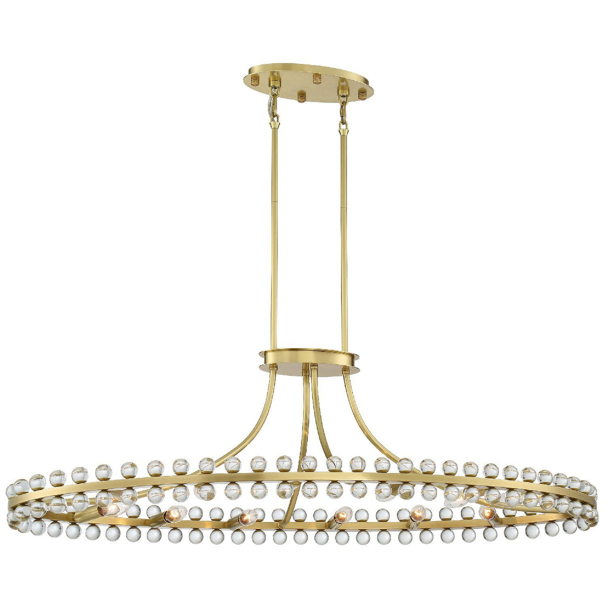 Clover 12 Light Aged Brass Chandelier CLO-8897-AG