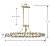 Clover 12 Light Aged Brass Chandelier CLO-8897-AG