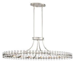 Clover 12 Light Brushed Nickel Chandelier CLO-8897-BN